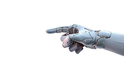 Futuristic Robotic Hand Gesturing Pointing Towards a  Advanced Technology Concept
