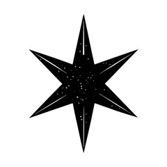 Obraz premium Elongated Star Silhouette vector illustration