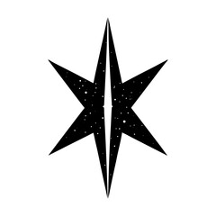 Elongated Star Silhouette vector illustration