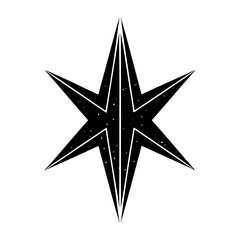 Elongated Star Silhouette vector illustration