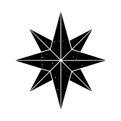 Elongated Star Silhouette vector illustration