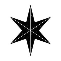 Elongated Star Silhouette vector illustration