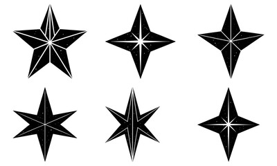 Obraz premium Elongated Star Silhouette vector illustration