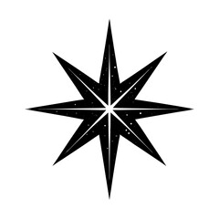 Fototapeta premium Elongated Star Silhouette vector illustration