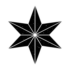 Obraz premium Eight Point Star Silhouette vector illustration