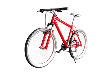Bicycle isolated. Red Road Bike Isolated. Speed Racing Bicycle.	