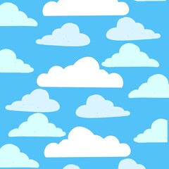 Clouds pattern illustration weather summer sun, blue sky 