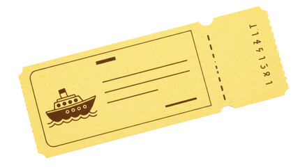 Isolated Vintage Ticket