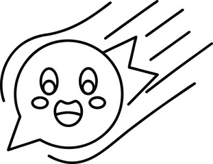 Fototapeta premium line-movement-effect-element--cartoon-emotion-effe