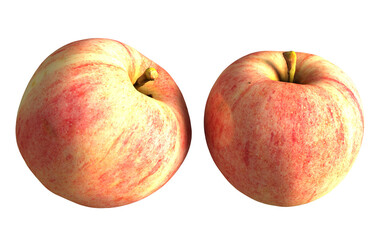 Red apple isolated.	