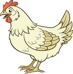 Colored Chicken Design Illustration. Chicken Inspired Colorful Design. Artistic Colored Chicken Design. Modern Chicken Color Artwork