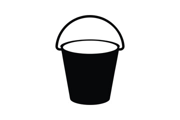 Bucket  Silhouette Vector bundle  illustration, Bucket  Silhouette