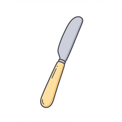 Fototapeta premium Simple Illustration of a Butter Knife
