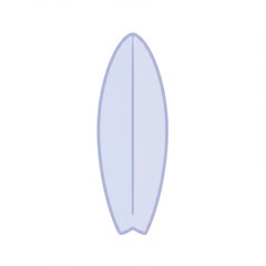 Light Purple Surfboard Illustration on White Background