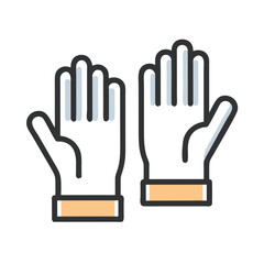 Obraz premium Protective Gloves Icon – Hand Safety and Protection Symbol