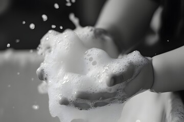 Two cheerful children joyfully splash and play together in a vibrant blue pool.