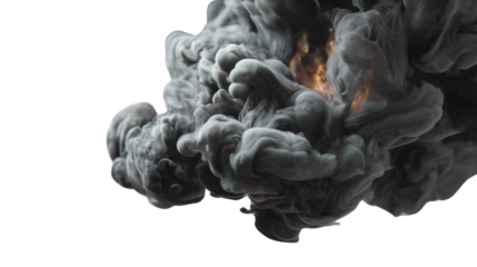 Eerie halloween smoke effect on a transparent background for spooky designs
