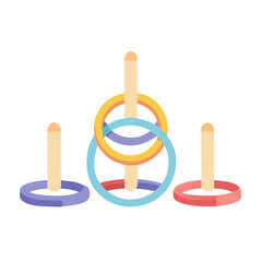Ring Toss Game Icon – Fun Arcade and Carnival Game Symbol