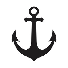 anchors set vector illustration anchors silhouette