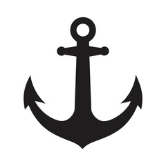 anchors set vector illustration anchors silhouette