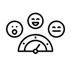 Sentiment Meter Icon &ndash; Satisfaction Measurement and Feedback Symbol