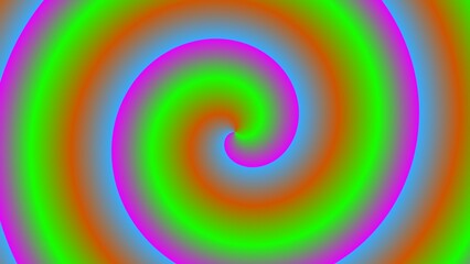 Vibrant, multicolored spiral with gradient effect