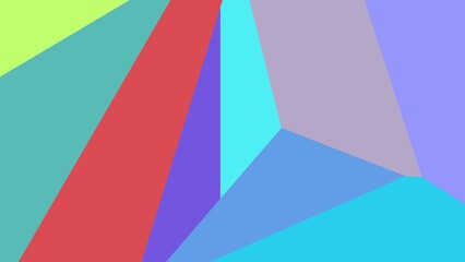 Abstract geometric art with vibrant color blocks and sharp angles