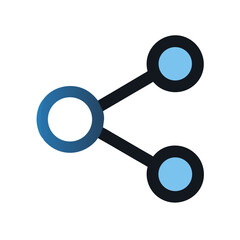 Share Node Icon &ndash; Social Sharing and Network Connection Symbol