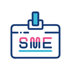 Obraz premium SME ID Badge Icon – Small and Medium Enterprise Identification Symbol for Business