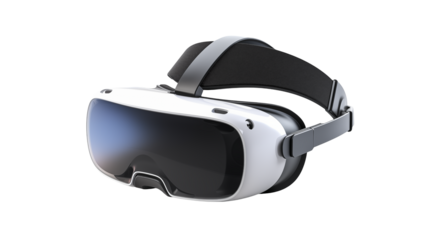 Sleek White Virtual Reality Headset Perfect for Immersive Gaming and Virtual Experiences