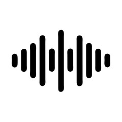 Fototapeta premium Soundwave Icon – Audio Frequency Symbol for Music, Voice, and Sound Technology
