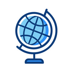 Spinning Globe Icon Representing Geography or Global Connectivity