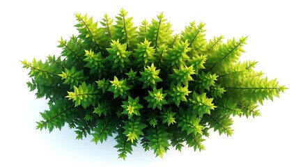 Fototapeta premium Globular Green Moss Ball, Decorative Plant Element