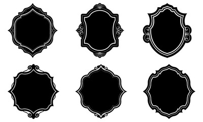 Bracket Frame Silhouette vector illustration