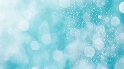 Obraz premium Cool blue blurred background with light sparkles and smooth transitions, calm and refreshing mood