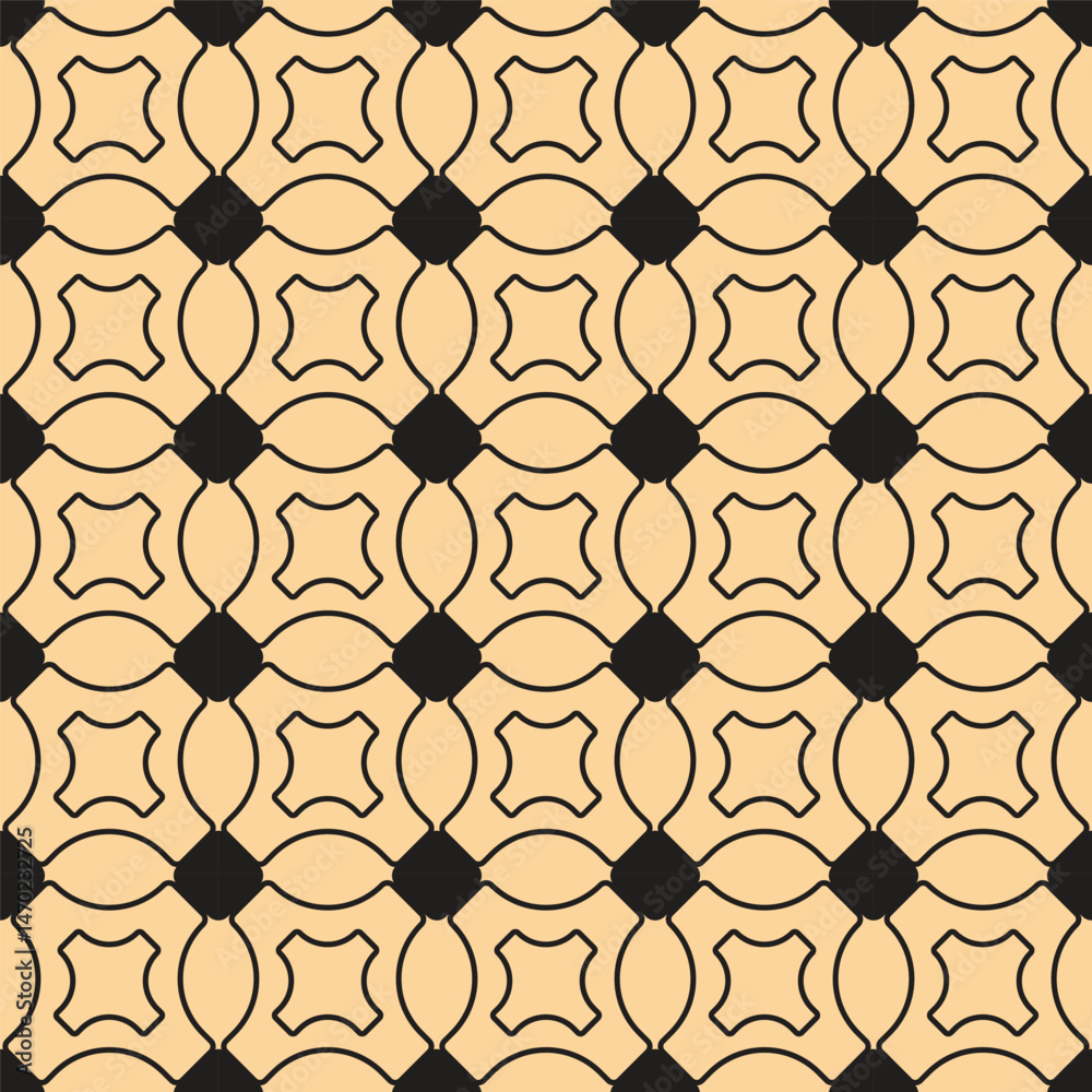 Wall mural vector geometric shape repeated pattern design, geometric seamless pattern background