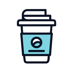 Takeaway Coffee Cup Representing Study Break and Refreshment Icon