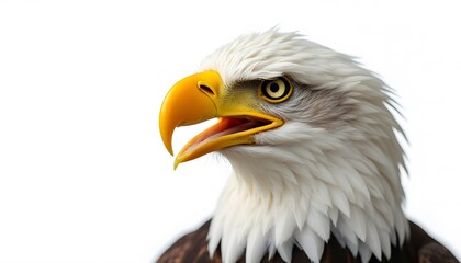 Obraz premium american bald eagle isolated on white background 