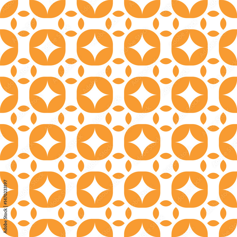 Wall mural vector geometric shape repeated pattern design, geometric seamless pattern background