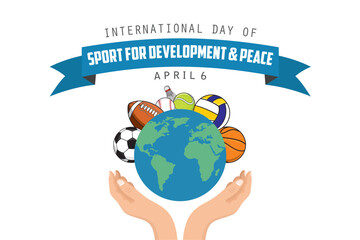 international day of sport for development and peace vector concept design