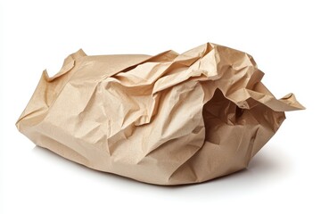 Crumpled Brown Paper Bag