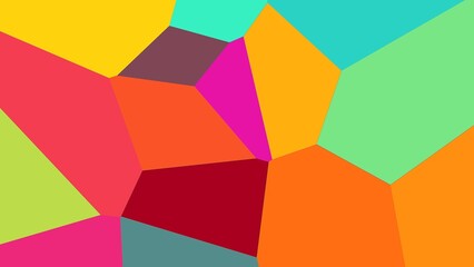 Vibrant abstract artwork featuring multicolored geometric shapes