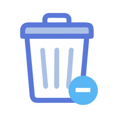 Fototapeta premium Trash Bin Icon Representing Delete Action and Data Removal