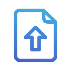 Fototapeta premium Upload Arrow Icon Representing File Transfer and Data Submission