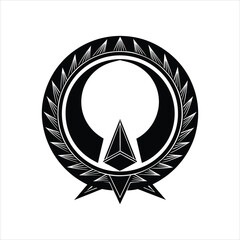 Classic Omega Sign Logo Template Vector Art