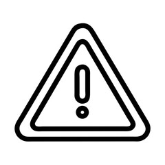 Warning Triangle Icon Representing Alert Notification and Caution Symbol