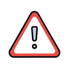 Warning Triangle Icon Representing Alert Notification and Caution Symbol