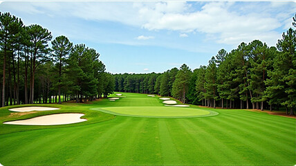Fototapeta premium golf course in the morning