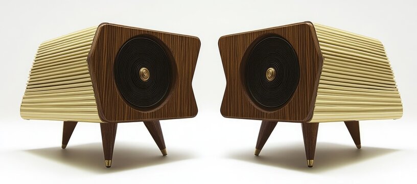 Retro Style Wooden Speakers