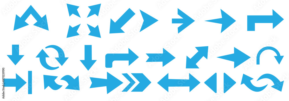 Canvas Prints arrow set. arrow icon collection. set different arrows or web design. arrow vector icon. arrows vect